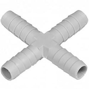 CRUCETA Ø10/10 mm GRIS TUBERÍA FLEXIBLE Ø13 MM EXT