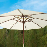 SOMBRILLA MADERA OCTOGONAL BEIGE