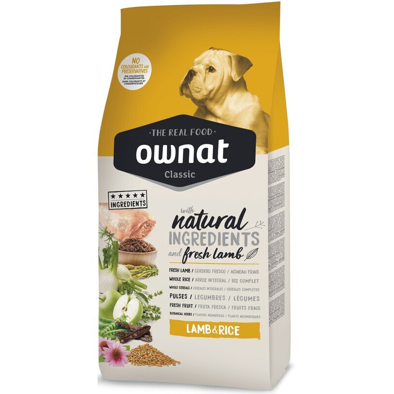 Ownat Classic Lamb & Rice para perros 20 kg Ownat Classic Lamb &Amp; Rice Para Perros 20 Kg