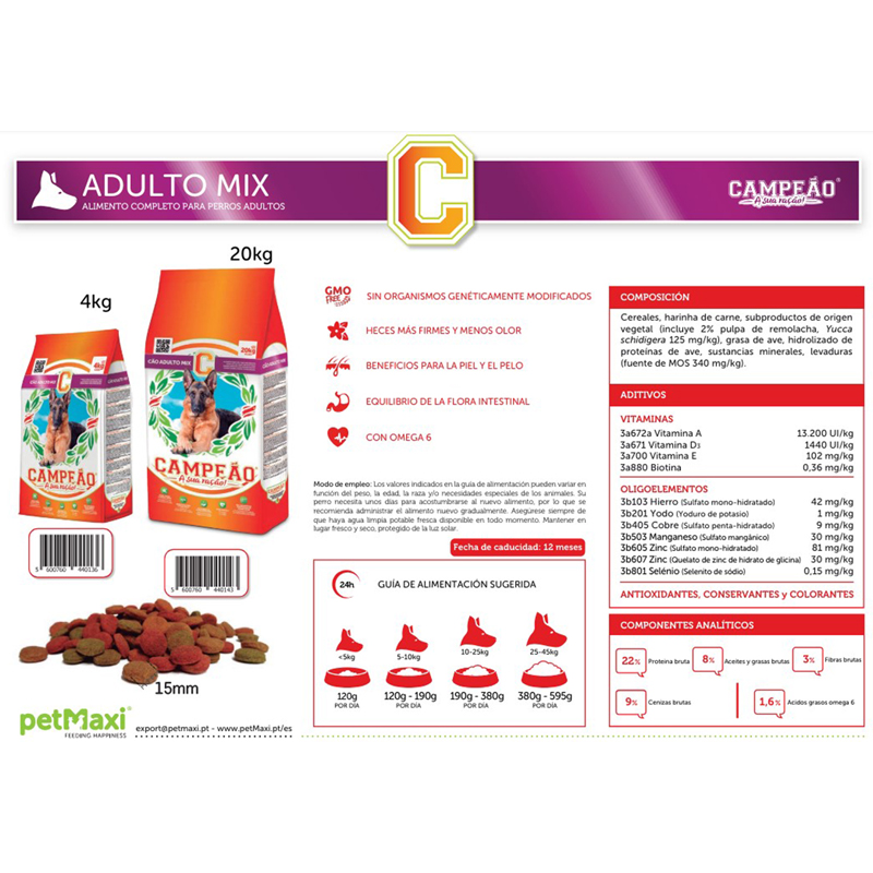 CAMPEAO PERRO ADULTO MIX 20 KG Campeao Perro Adulto Mix 20 Kg