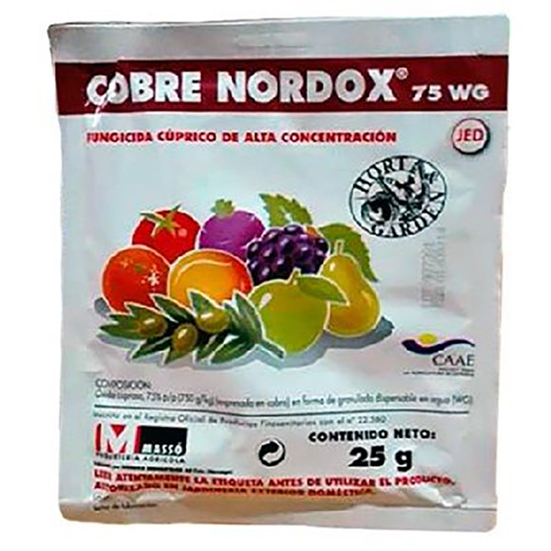COBRE NORDOX 75 WG FUNGICIDA -JED- 25 GR Cobre Nordox 75 Wg Fungicida -Jed- 25 Gr