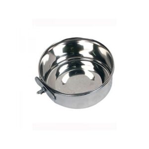 COMEDERO PERROS CONEJOS Y AVES INOX 0.5L C/SOPORTE