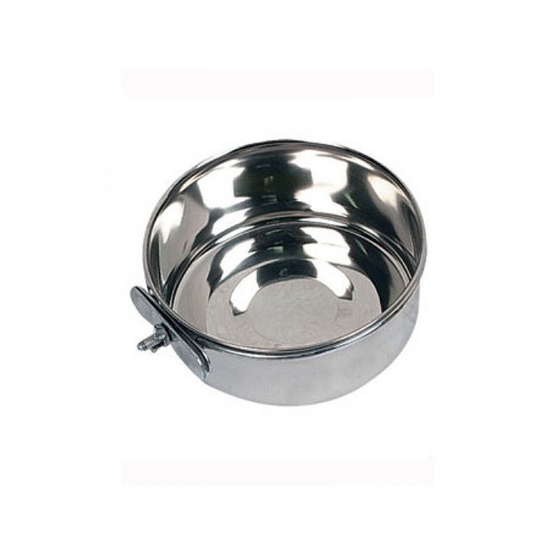 COMEDERO PERROS CONEJOS Y AVES INOX 0.5L C/SOPORTE Comedero Perros Conejos Y Aves Inox 0.5L C/Soporte