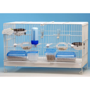 COMEDERO DOBLE TAPA AZUL