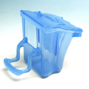 COMEDERO TULIPA CON TAPA AZUL