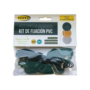 KIT DE FIJACIÓN PVC NATURAL BLISTER 24 CLIPS