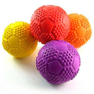 PELOTA GOMA BOLA FUTBOL Ø7 CMS PARA PERROS JUGUETE