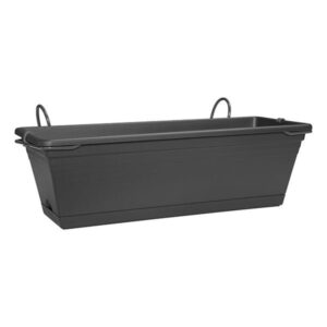MEDITERRAN BALCONY TROUGH SET 50CM ANTRACITA