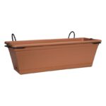 Mediterran Balcony Trough Set 50Cm Tierra