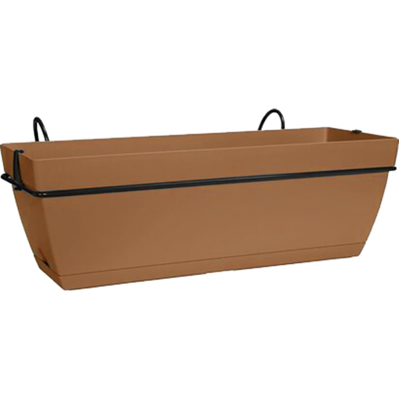 PARIS BALCONY TROUGH SET 50CM TIERRA Paris Balcony Trough Set 50Cm Tierra