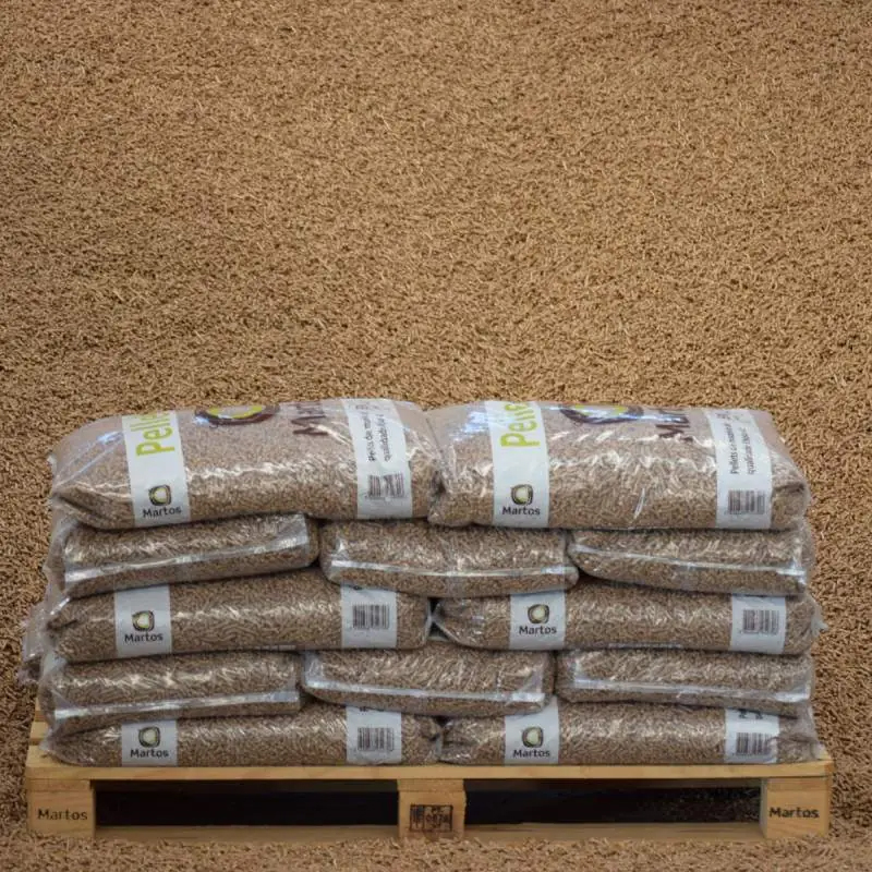PELLET ESTUFA CERTIFICADO A1 MARTOS 6mm SACO 15 KG Pellet Estufa Certificado A1 Martos 6Mm Saco 15 Kg