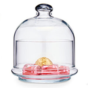 CÚPULA CON BASE CRISTAL 13 X 12 CMS TRANSPARENTE