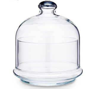 CÚPULA CON BASE CRISTAL 13 X 12 CMS TRANSPARENTE