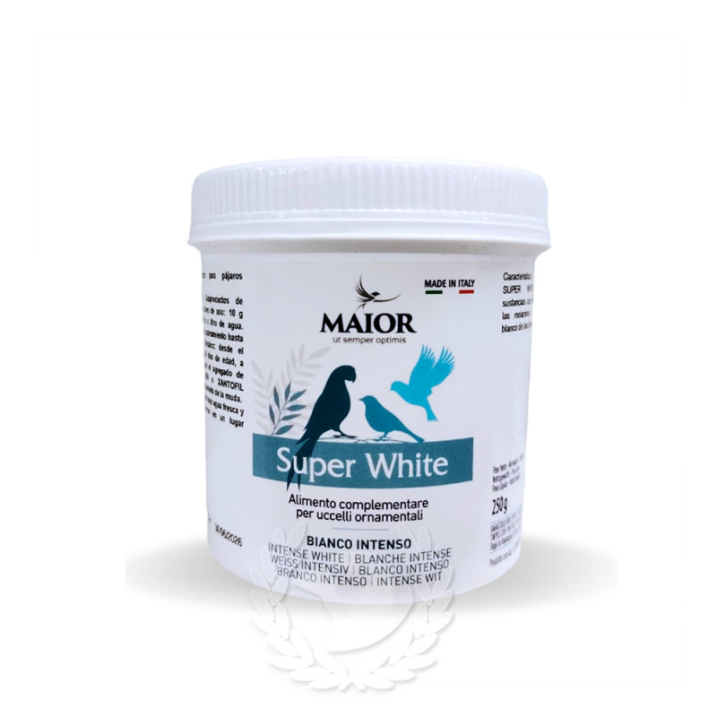 POTENCIADOR DE BLANCO SUPER WHITE PARA AVES 250 GR Potenciador De Blanco Super White Para Aves 250 Gr