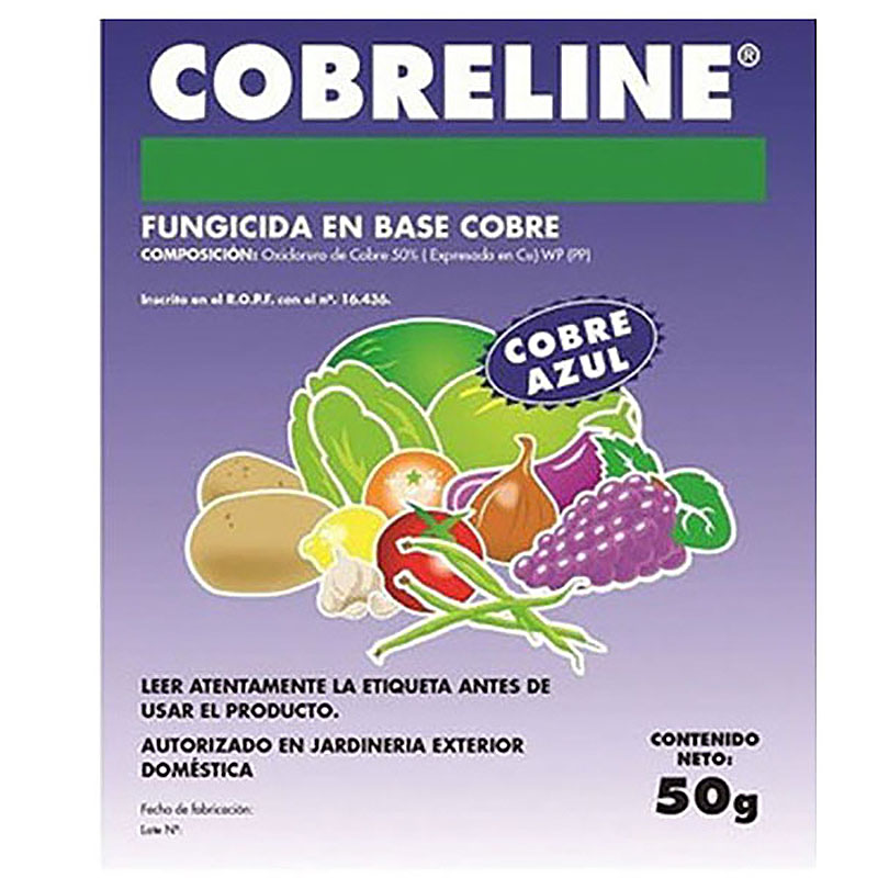 FUNGICIDA COBRELINE COBRE AZUL -JED- 50 GR Fungicida Cobreline Cobre Azul -Jed- 50 Gr