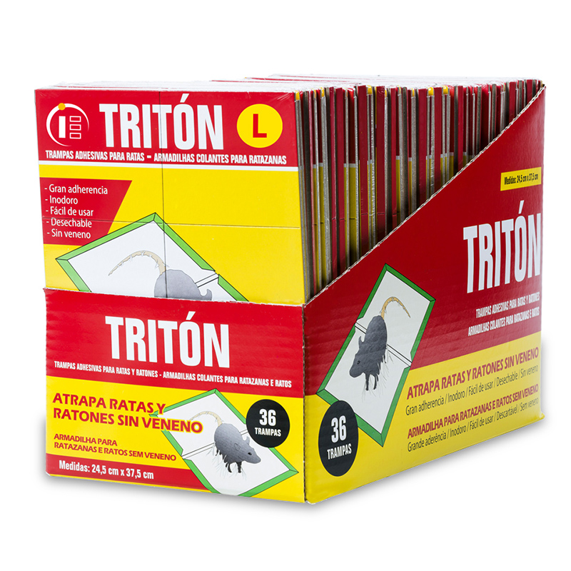TRITON ATRAPA RATAS Y RATONES ADHESIVO SIN VENENO Triton Atrapa Ratas Y Ratones Adhesivo Sin Veneno
