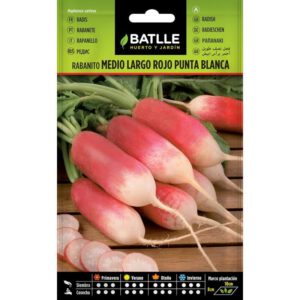 RABANITO MEDIO LARGO ROJO PUNTA BLANCA SOBRE 13 GR