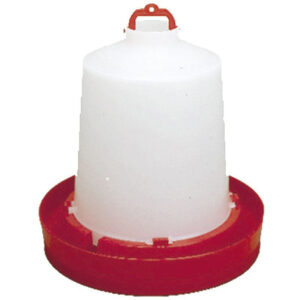 BEBEDERO AVES 8 LITROS PLÁSTICO ROJO 1ª EDAD