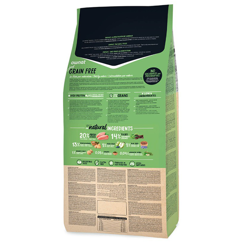OWNAT GRAIN FREE LIGHT PERRO 14 KG Ownat Grain Free Light Perro 14 Kg