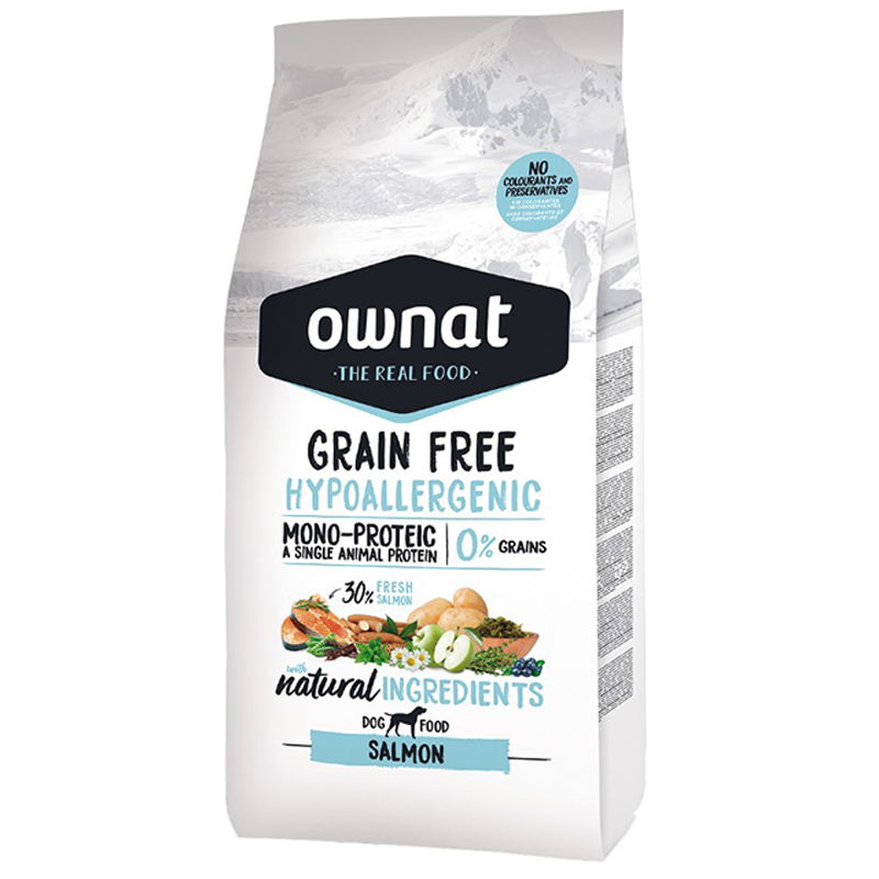 OWNAT GRAIN FREE HYPOALLERGENIC SALMÓN PERRO 12KG Ownat Grain Free Hypoallergenic Salmón Perro 12Kg