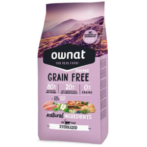 Ownat Grain Free Just Sterilized para gatos 3 kg