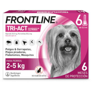 FRONTLINE TRI-ACT PERROS 2-5 KG X CAJA 6 PIPETAS