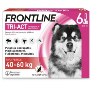 FRONTLINE TRI-ACT PERROS 40-60 KG X CAJA 6 PIPETAS