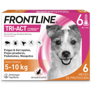 FRONTLINE TRI-ACT PERROS 5-10 KG X CAJA 6 PIPETAS