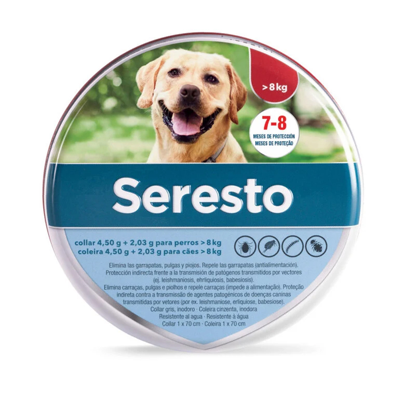 Seresto Collar Antiparasitario para Perros de Más de 8 kg – 70 cm Seresto Collar Antiparasitario Para Perros De Más De 8 Kg – 70 Cm