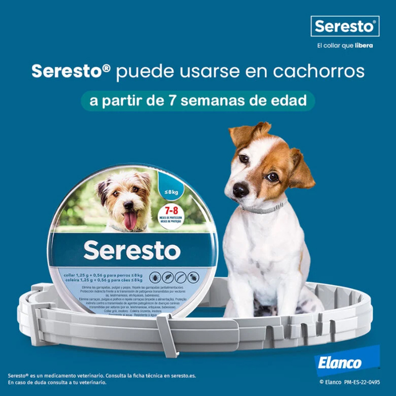 Seresto Collar Antiparasitario para Perros de Más de 8 kg – 70 cm Seresto Collar Antiparasitario Para Perros De Más De 8 Kg – 70 Cm