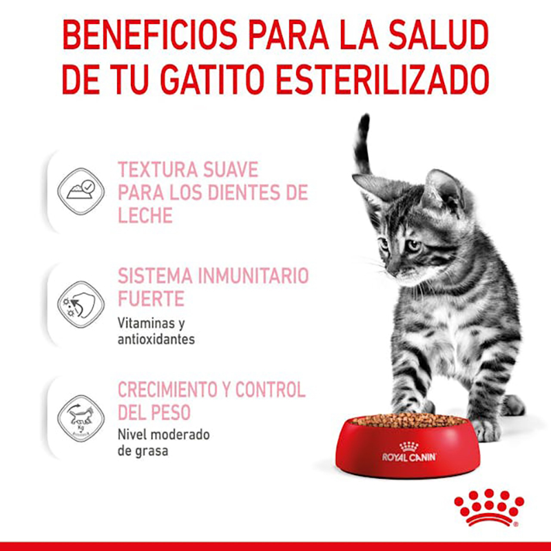 Royal Canin Kitten Sterilised para gatos, sobre de 85 g Royal Canin Kitten Sterilised Para Gatos, Sobre De 85 G - Imagen 7