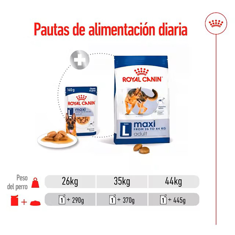 Royal Canin Maxi Adult para perros, sobre de 140 g Royal Canin Maxi Adult Para Perros, Sobre De 140 G - Imagen 8