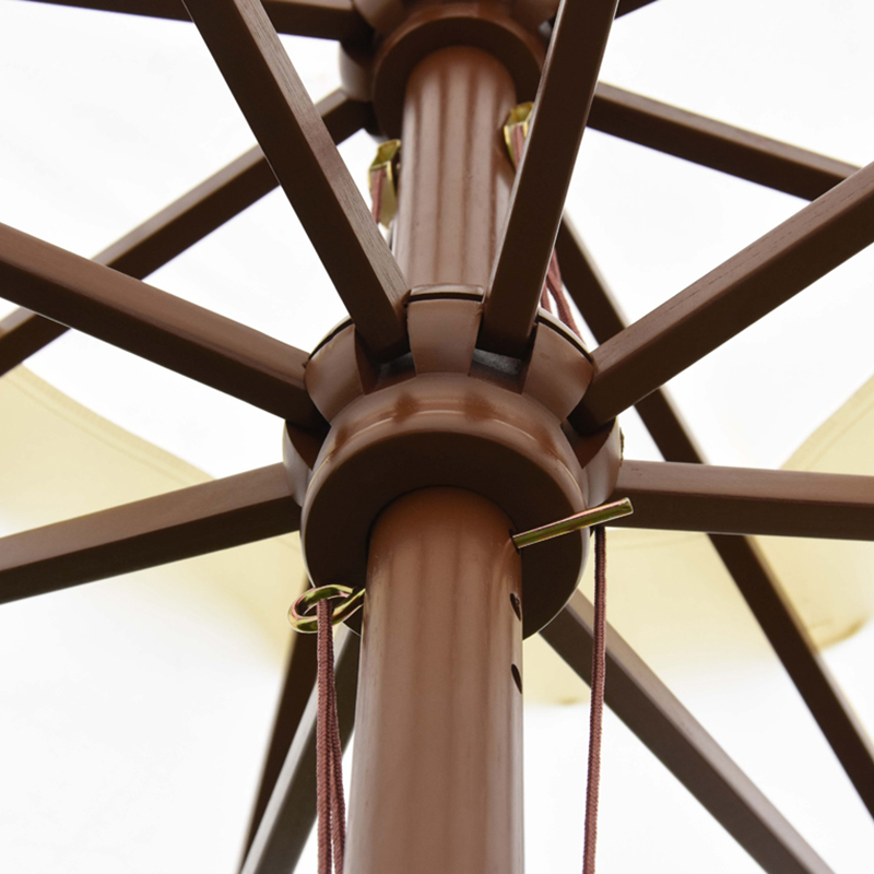 Sombrilla Madera Octogonal Beige Ø3,5 m Poste 48 mm – Cañizos Faura Sombrilla Madera Octogonal Beige Ø3,5 M Poste 48 Mm – Cañizos Faura - Imagen 3