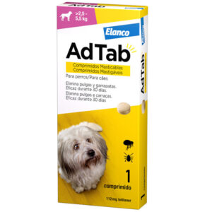 AdTab Antiparasitario para Perros de 2,5 a 5,5 kg – 1 Comprimido