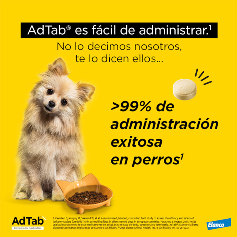 ADTAB para perro 22–45 kg. UN COMPRIMIDO Antiparasitario oral con 900 mg de lotilaner frente a pulgas y garrapatas. Adtab Para Perro 22–45 Kg. Un Comprimido Antiparasitario Oral Con 900 Mg De Lotilaner Frente A Pulgas Y Garrapatas. - Imagen 7