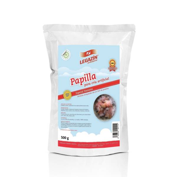 Legazín Papilla Neonatos 500 g – Cría Artificial de Aves Legazín Papilla Neonatos 500 G – Cría Artificial De Aves
