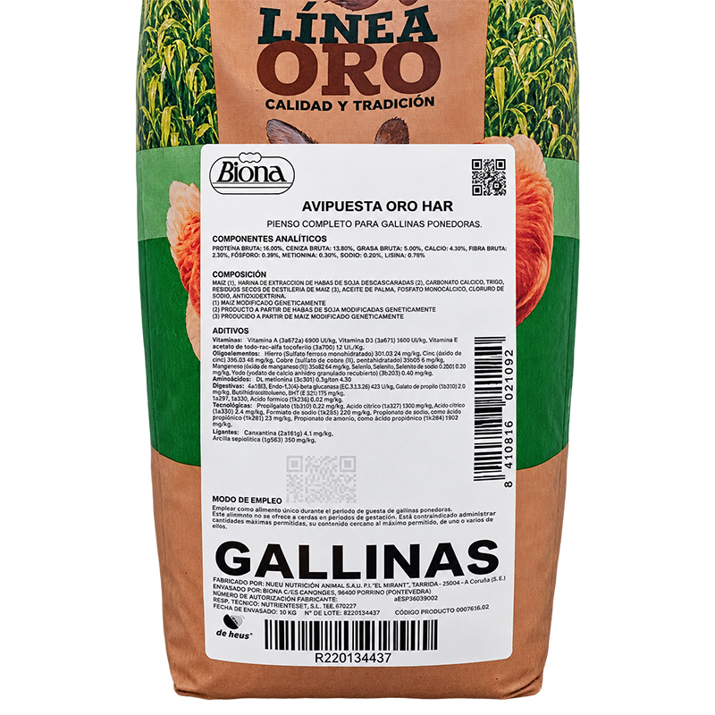 Biona Línea Oro Avipuesta 10 kg – Pienso para Gallinas Ponedoras Biona Línea Oro Avipuesta 10 Kg – Pienso Para Gallinas Ponedoras